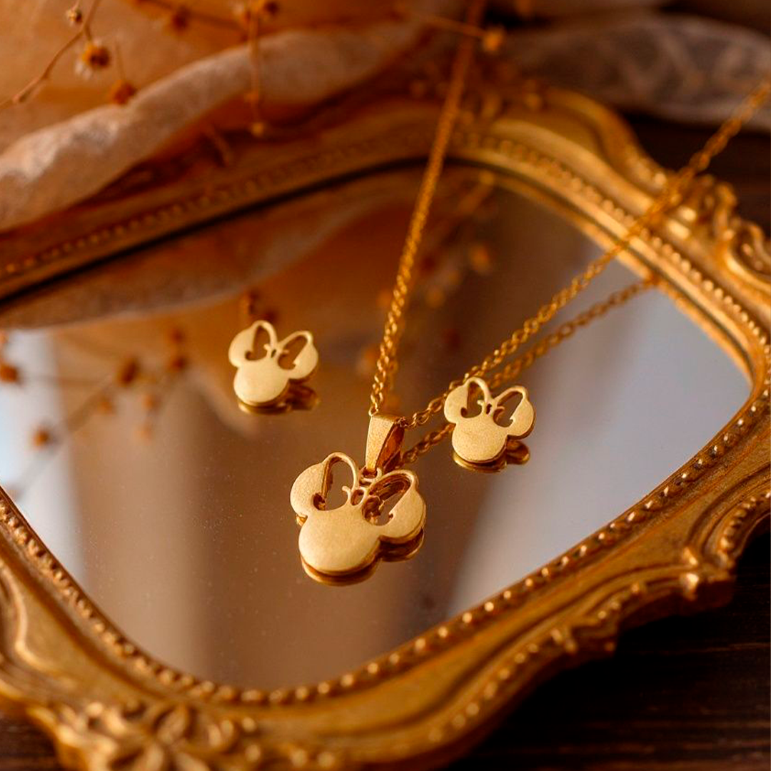 Colgante Minnie Mouse en Oro 18K